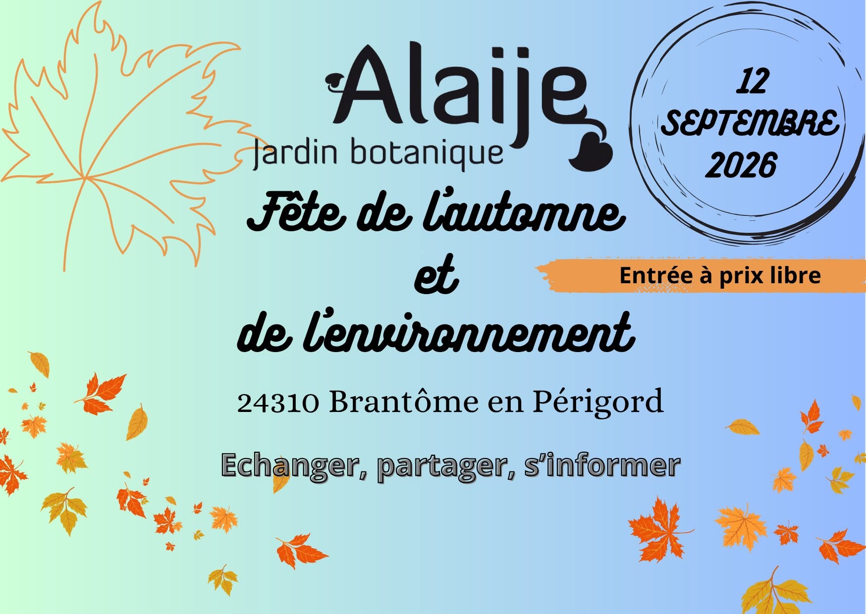 FÊTE DE L’AUTOMNE ET DE L’ENVIRONNEMENT